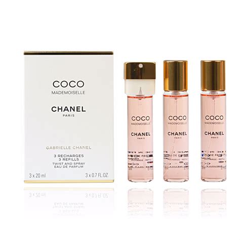 coco mademoiselle chanel twist and spray|Coco Chanel mademoiselle refills.